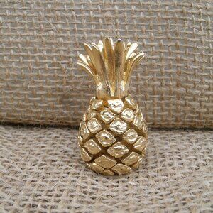 Vintage Goldtone Metal Pineapple Pendant